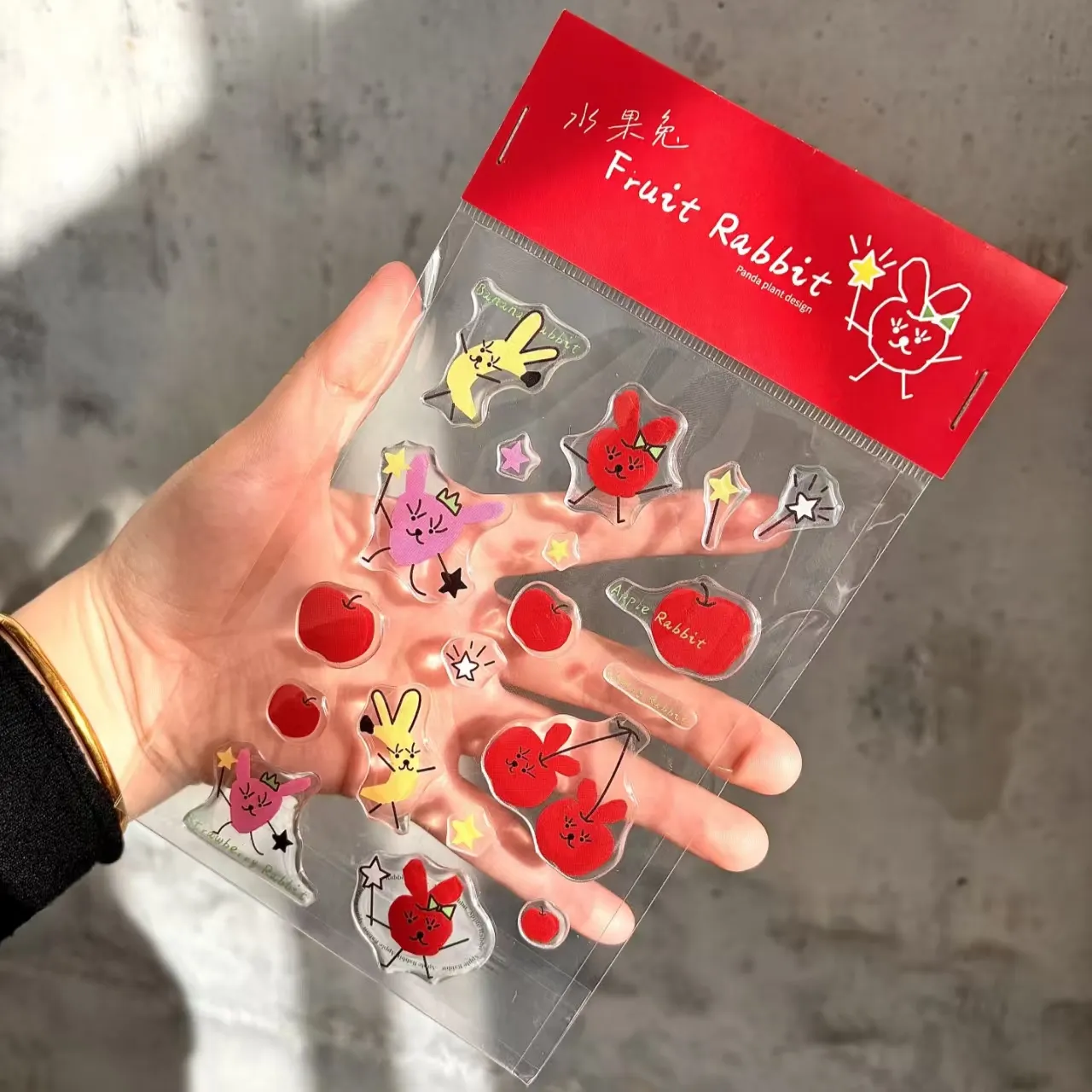 Pelekat Resin Epoksi Kartun 3D